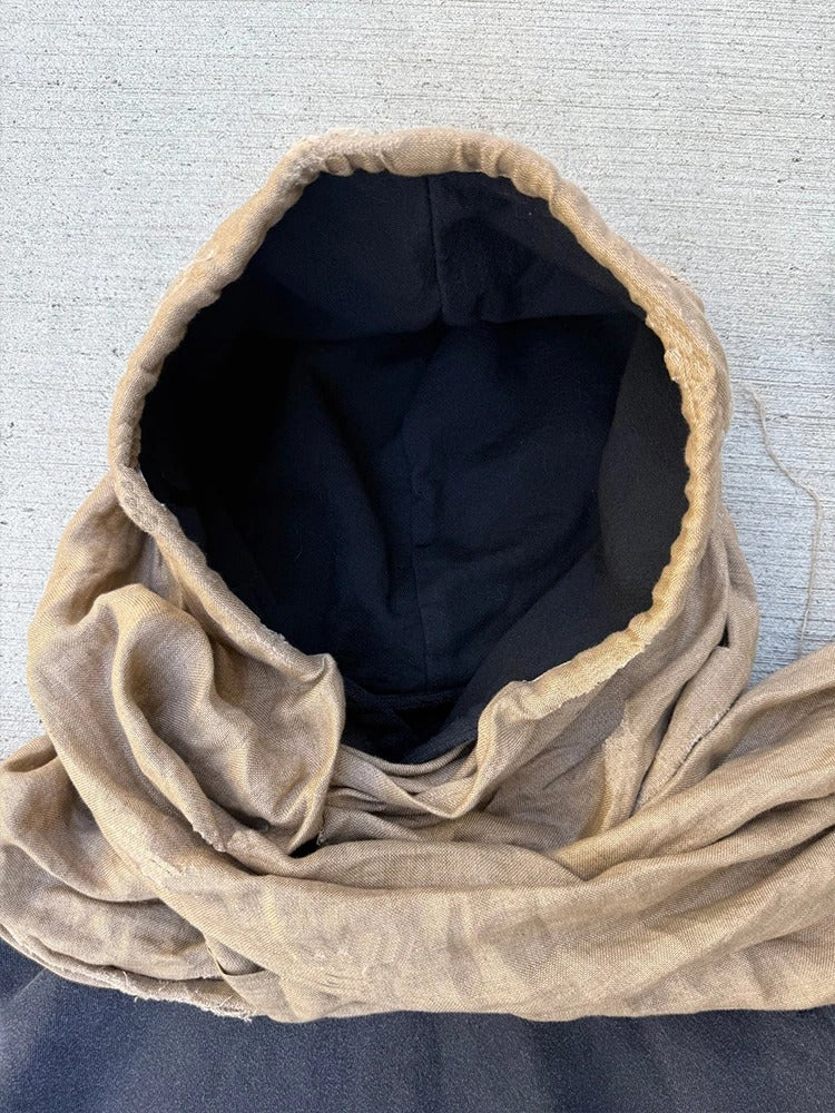 🖤 Desert Drape Hooded Scarf Hoodie – INS Retro Streetwear Unisex Sweater (2026 Edition)