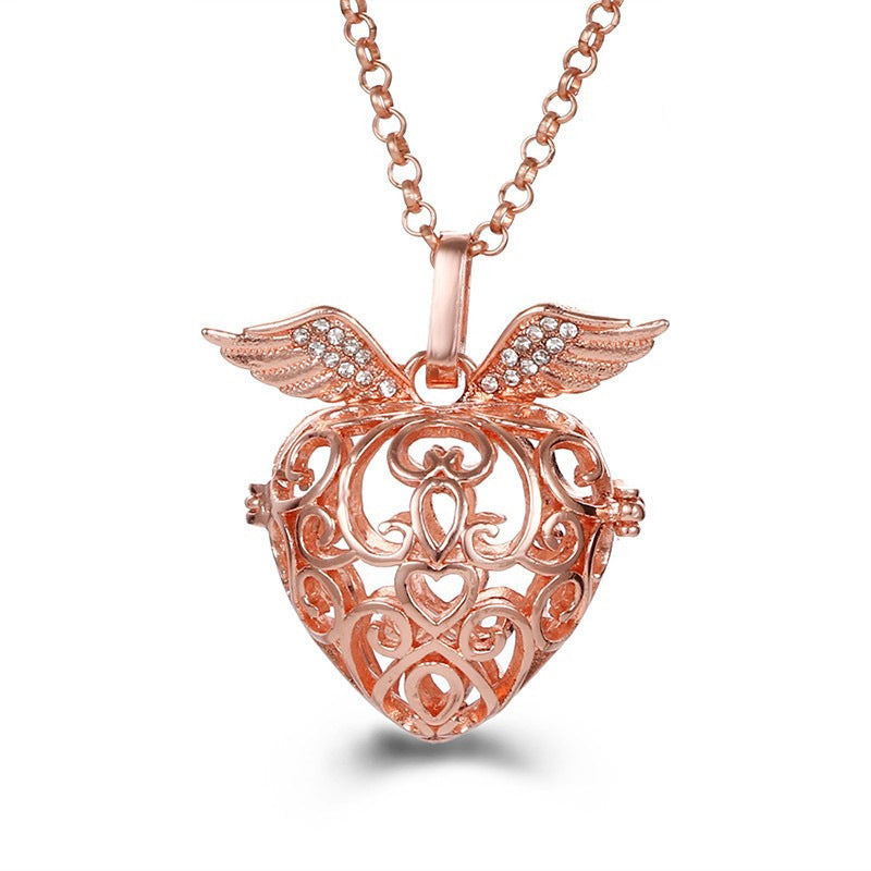 Aromatherapy Zircon Cage Necklace - Essential Oil Diffuser Pendant