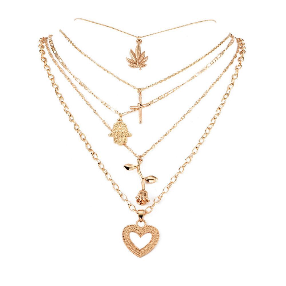 Vintage Alloy Pendant Necklace – Elegant Retro Chain for Women