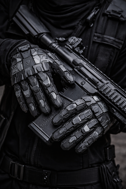 3D Printed Punk Mechanical Hand Armor Gloves – Gothic Techwear Cosplay Exoskeleton (Unisex)