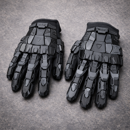 3D Printed Punk Mechanical Hand Armor Gloves – Gothic Techwear Cosplay Exoskeleton (Unisex)