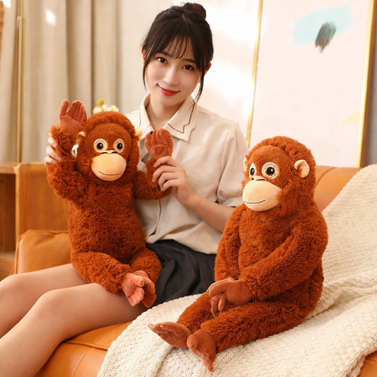🐒 66cm Viral PUNCH Djungelskog Orangutan Sad Monkey Plush – Emotional Support Stuffed Toy (Trending Plushie in 2026)