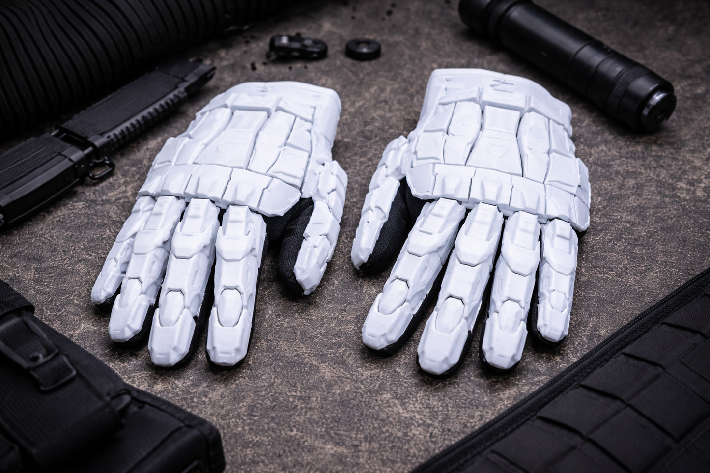 3D Printed Punk Mechanical Hand Armor Gloves – Gothic Techwear Cosplay Exoskeleton (Unisex)