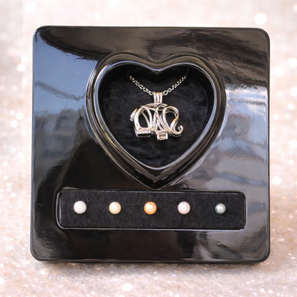 Pearl of Love Wish Necklace – 5 Freshwater Pearl Pendant Gift Box Set