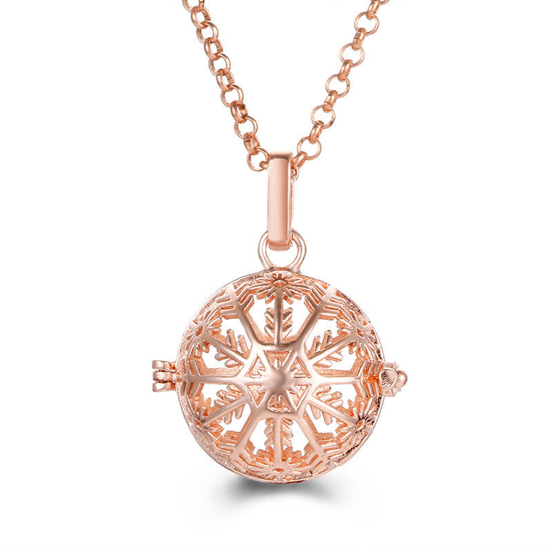 Aromatherapy Zircon Cage Necklace - Essential Oil Diffuser Pendant