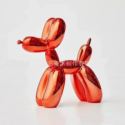 Mini Ceramic Balloon Dog Statue – Nordic Animal Decorative Figurine for Home & Office