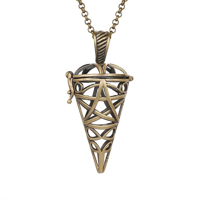 Aromatherapy Zircon Cage Necklace - Essential Oil Diffuser Pendant