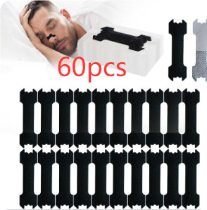 Black Anti-Snoring Nasal Strips – Breath Support Sleep Aid