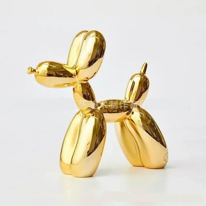 Mini Ceramic Balloon Dog Statue – Nordic Animal Decorative Figurine for Home & Office