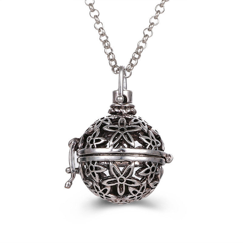 Aromatherapy Zircon Cage Necklace - Essential Oil Diffuser Pendant