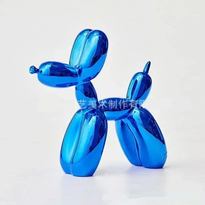 Mini Ceramic Balloon Dog Statue – Nordic Animal Decorative Figurine for Home & Office