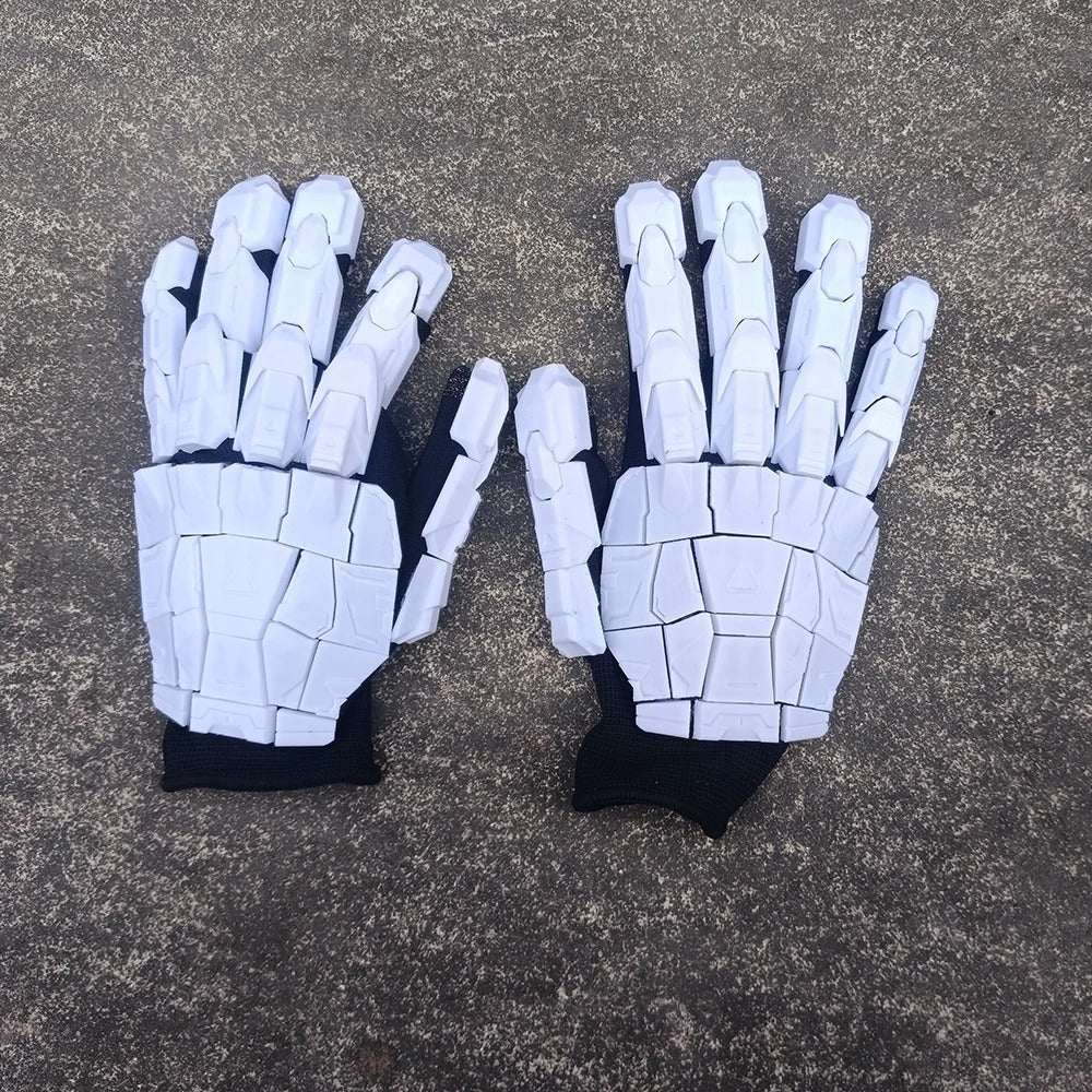 3D Printed Punk Mechanical Hand Armor Gloves – Gothic Techwear Cosplay Exoskeleton (Unisex)