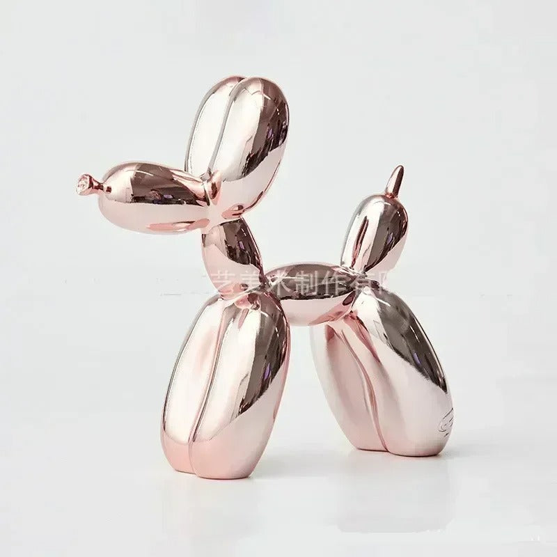 Mini Ceramic Balloon Dog Statue – Nordic Animal Decorative Figurine for Home & Office