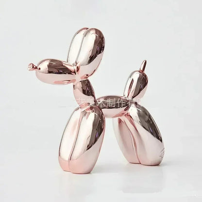 Mini Ceramic Balloon Dog Statue – Nordic Animal Decorative Figurine for Home & Office