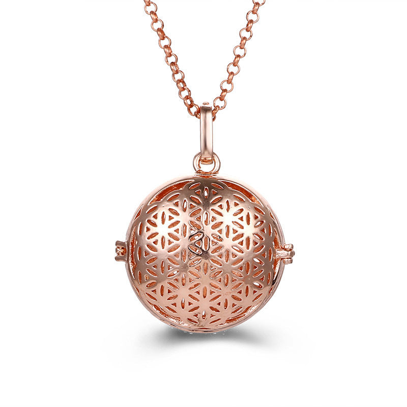 Aromatherapy Zircon Cage Necklace - Essential Oil Diffuser Pendant