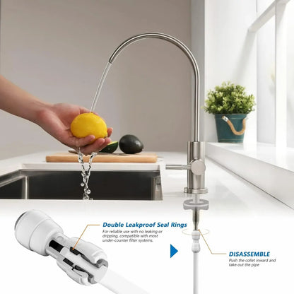 Stainless Steel RO Water Filter Faucet – Drinking Water Kitchen Sink Tap