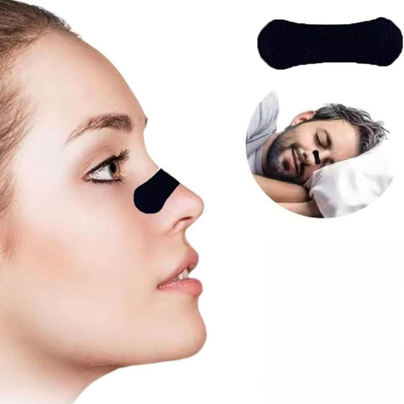 Black Anti-Snoring Nasal Strips – Breath Support Sleep Aid