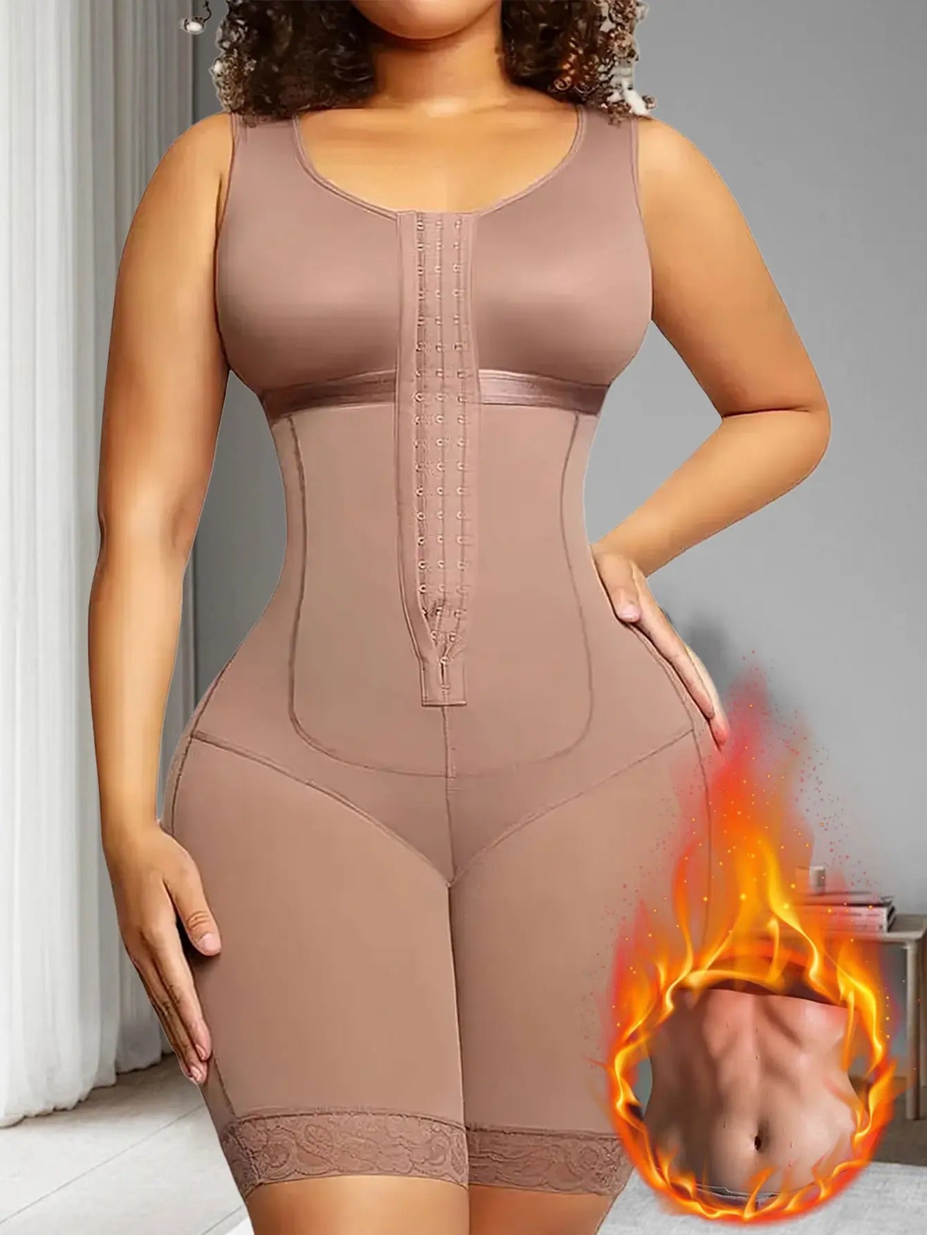 Postpartum Full Body Shapewear Faja – Tummy Control Compression Girdle for Waist Sculpting & Recovery