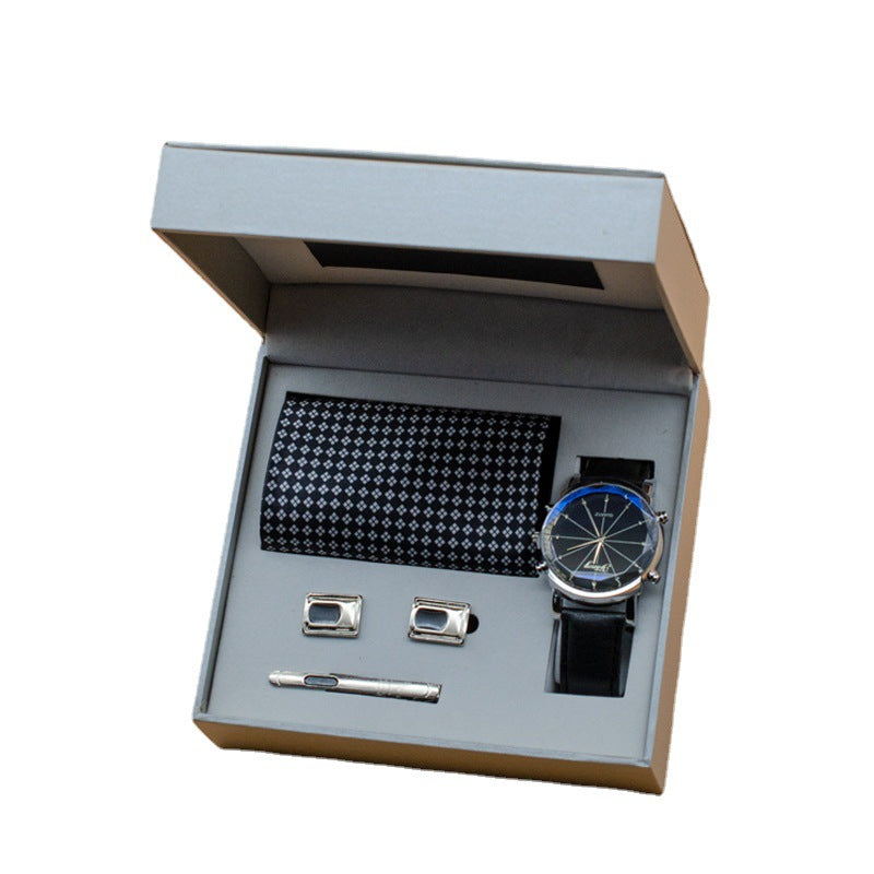 Men’s Luxury Gift Set – Watch, Tie, Cufflinks & Pen Business Gift Box