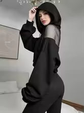 Open Back Lace-Up Oversized Hoodie – Y2K Street Style Long Sleeve Top