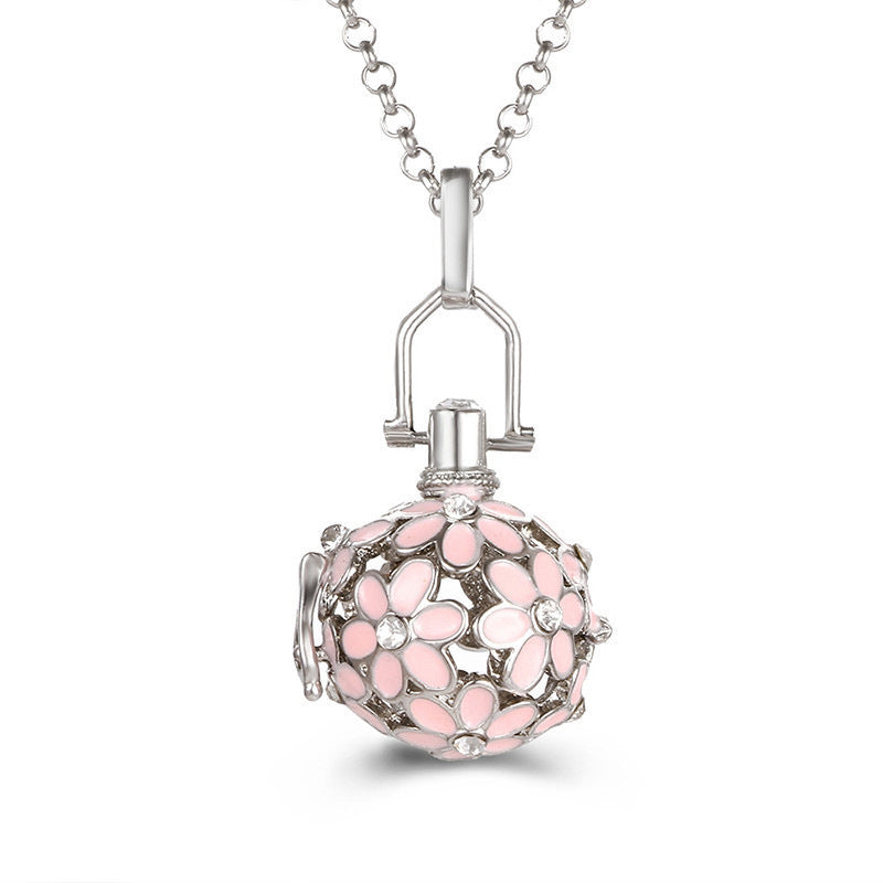 Aromatherapy Zircon Cage Necklace - Essential Oil Diffuser Pendant