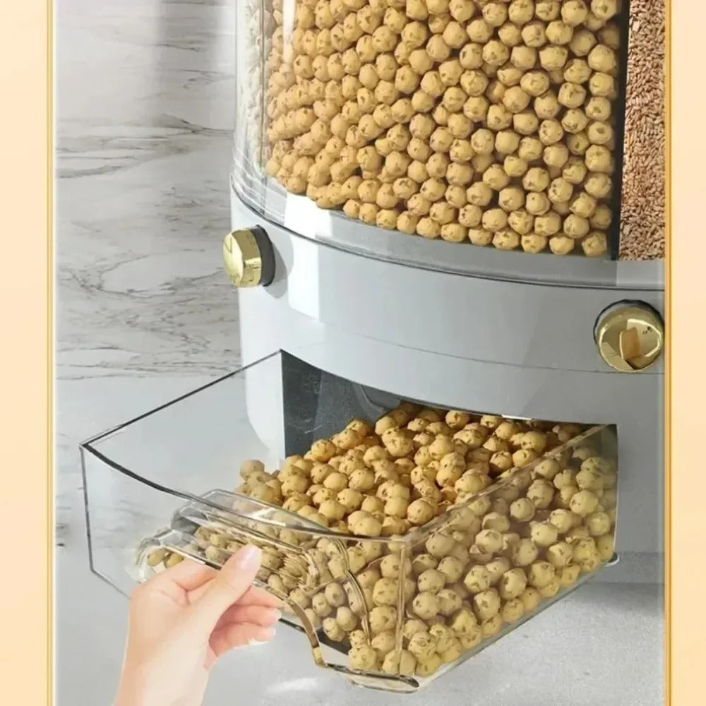 360° Rotating - 6 Grid Storage - Food Dispenser