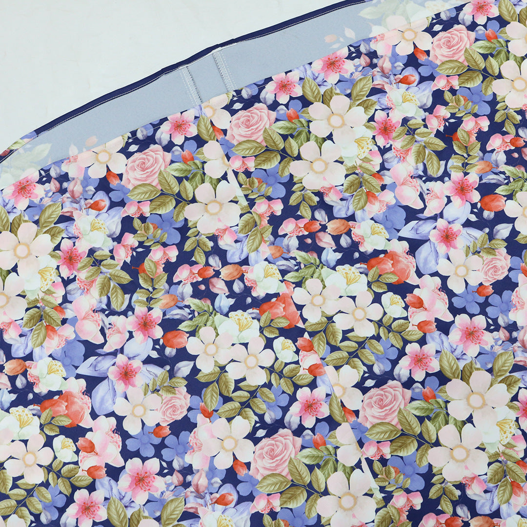 Printed Robe Dress - Elegant Flowing Modest Wear