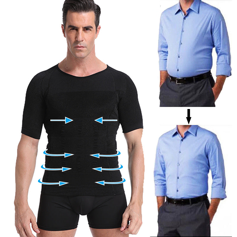 Men’s Compression Shapewear Vest – Slimming Body Shaper Tummy Control & Posture Support Tank