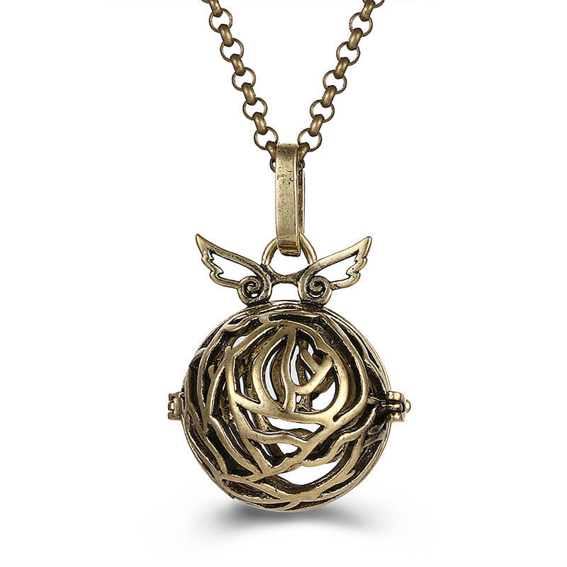 Aromatherapy Zircon Cage Necklace - Essential Oil Diffuser Pendant