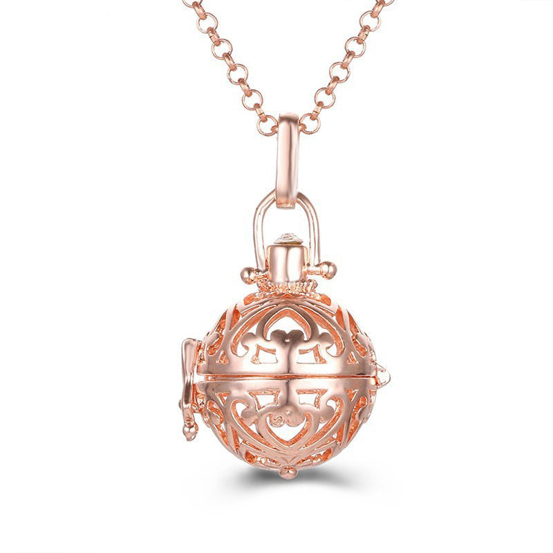 Aromatherapy Zircon Cage Necklace - Essential Oil Diffuser Pendant