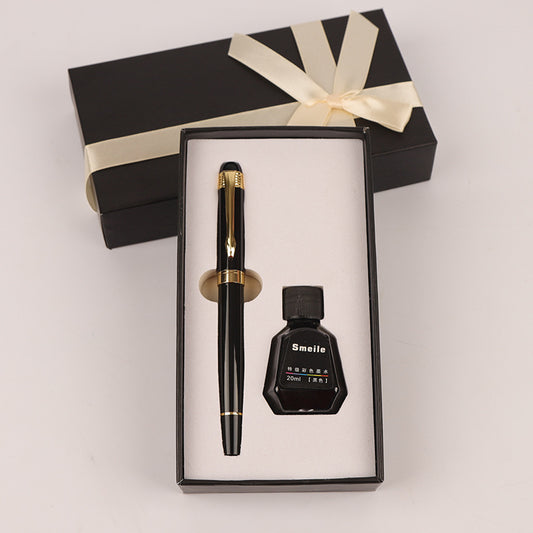 Luxury Fountain Pen Gift Box – Elegant Writing Pen Set with Ink Bottle
