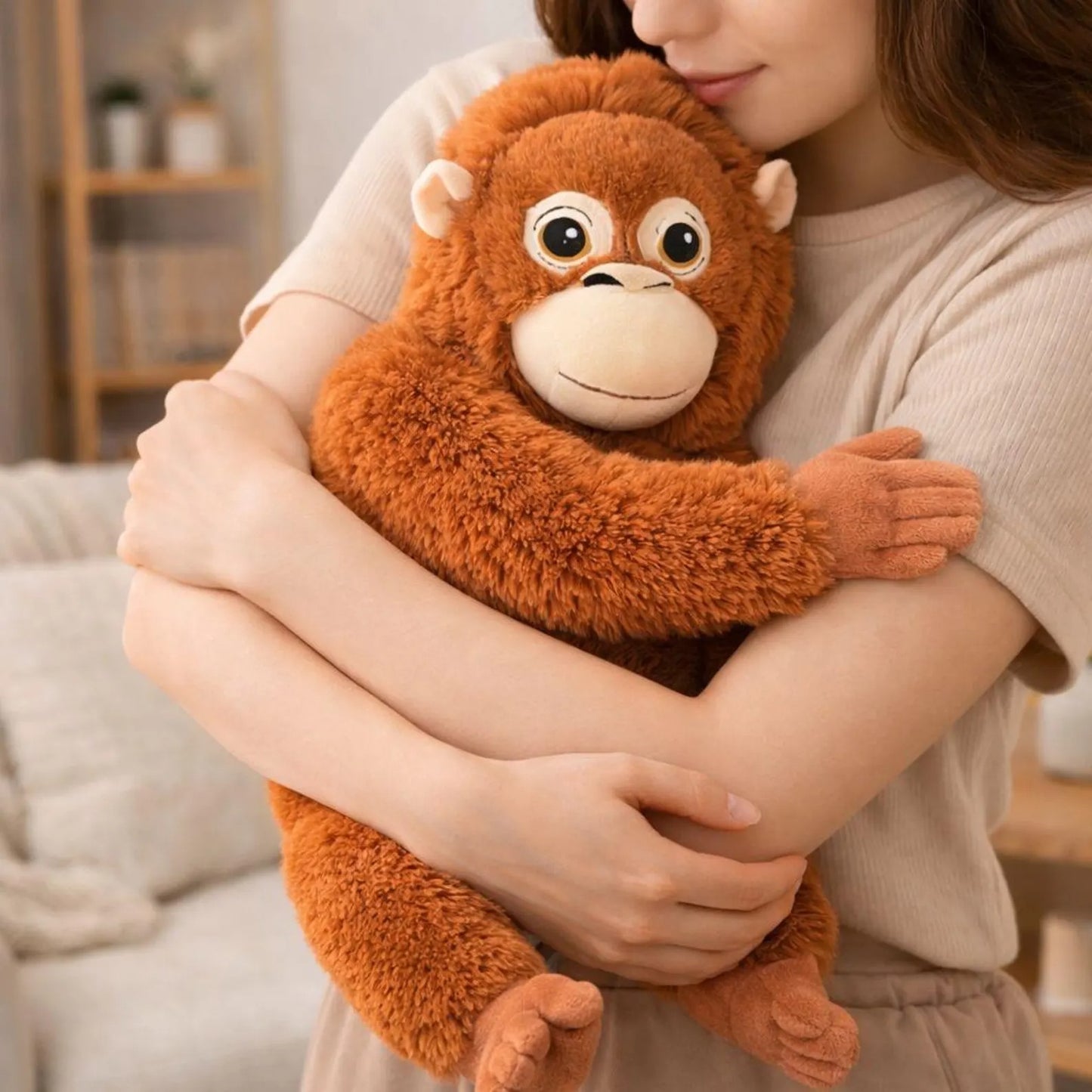 🐒 66cm Viral PUNCH Djungelskog Orangutan Sad Monkey Plush – Emotional Support Stuffed Toy (Trending Plushie in 2026)