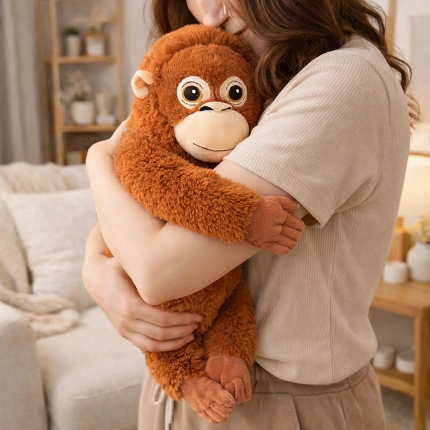 🐒 66cm Viral PUNCH Djungelskog Orangutan Sad Monkey Plush – Emotional Support Stuffed Toy (Trending Plushie in 2026)