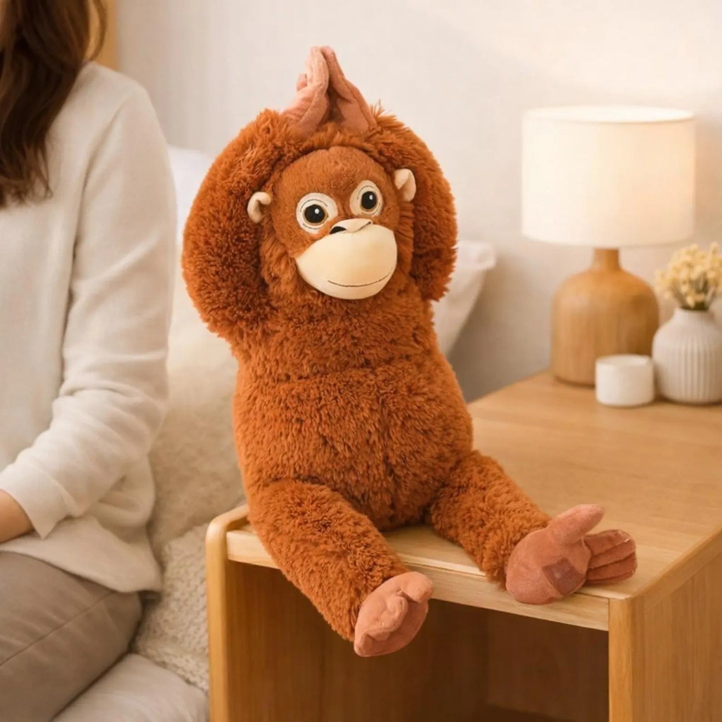 🐒 66cm Viral PUNCH Djungelskog Orangutan Sad Monkey Plush – Emotional Support Stuffed Toy (Trending Plushie in 2026)