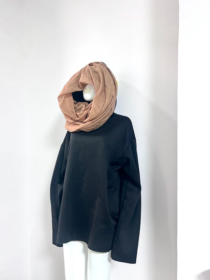🖤 Desert Drape Hooded Scarf Hoodie – INS Retro Streetwear Unisex Sweater (2026 Edition)