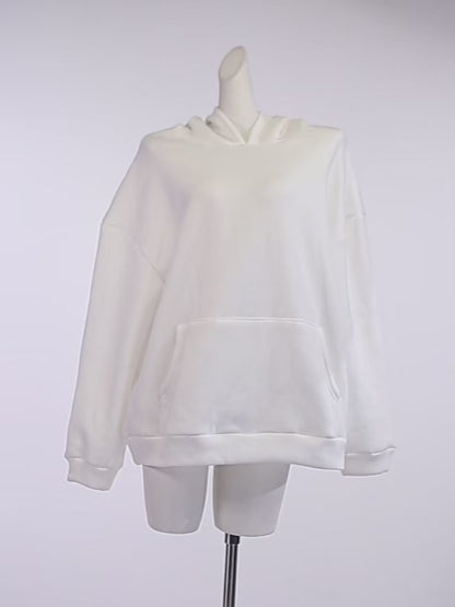 Open-Back Trending Rhinestone Y2K Oversized Hoodie – Street Style Mesh Long Sleeve Sweatshirt