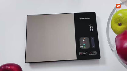 Smart Nutrition Kitchen Scale – Stainless Steel Digital Food Scale with Calorie & Macro Tracking (5kg / 11lb)