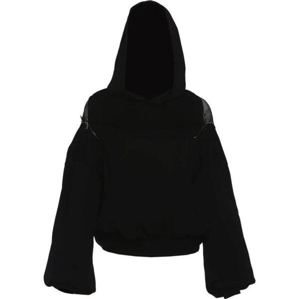 Open Back Lace-Up Oversized Hoodie – Y2K Street Style Long Sleeve Top