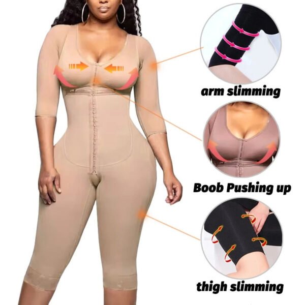 Postpartum Full Body Shapewear Faja – Tummy Control Compression Girdle for Waist Sculpting & Recovery