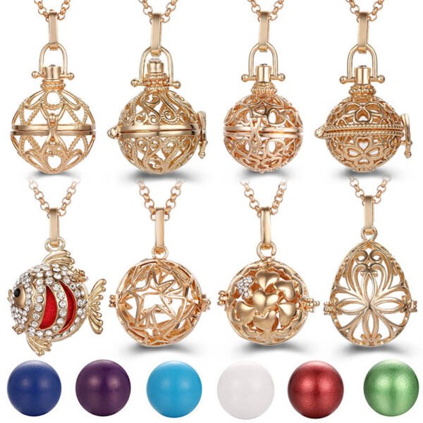 Aromatherapy Zircon Cage Necklace - Essential Oil Diffuser Pendant