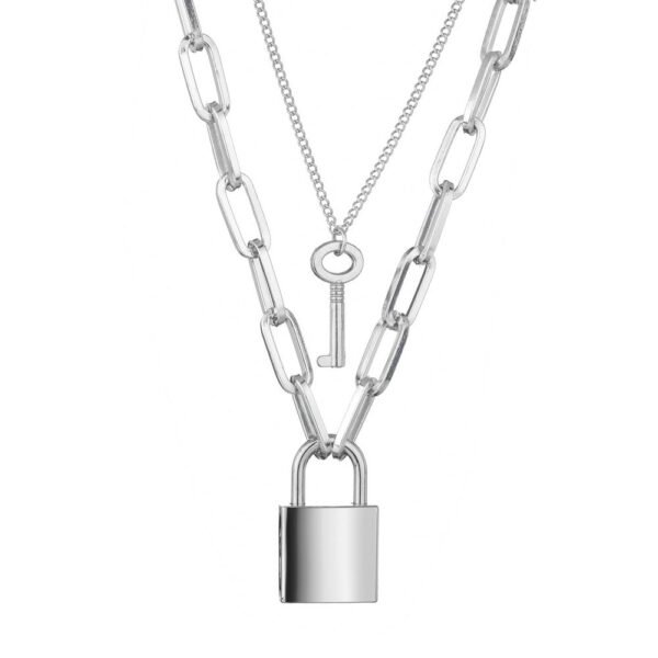 Padlock & Key Pendant Necklace – Romantic Lock Necklace for Couples