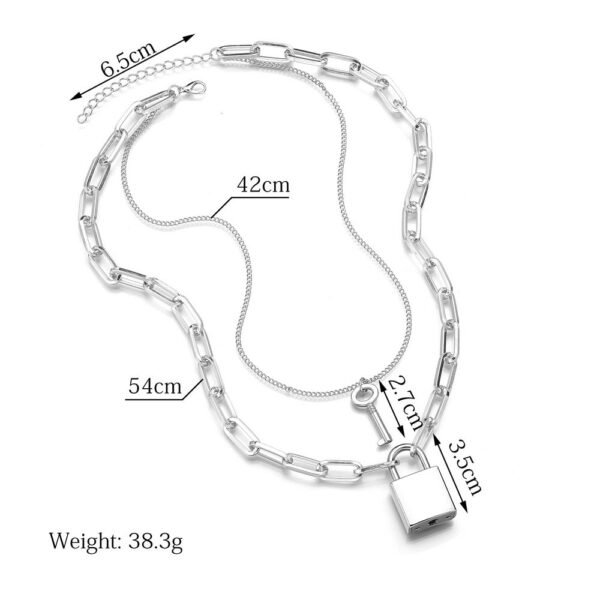 Padlock & Key Pendant Necklace – Romantic Lock Necklace for Couples