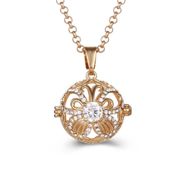 Aromatherapy Zircon Cage Necklace - Essential Oil Diffuser Pendant