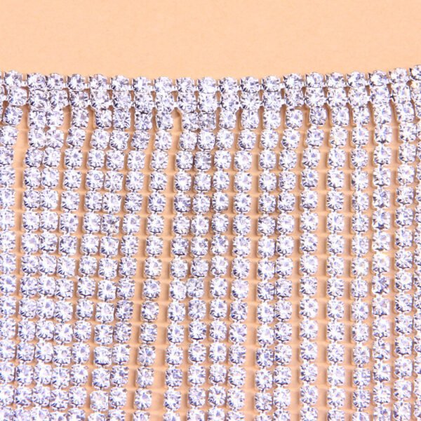 Double Row Necklace – Symmetrical Layered Alloy Chain for Women