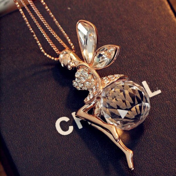 Angel Pendant Necklace – Elegant Symbolic Chain for Women