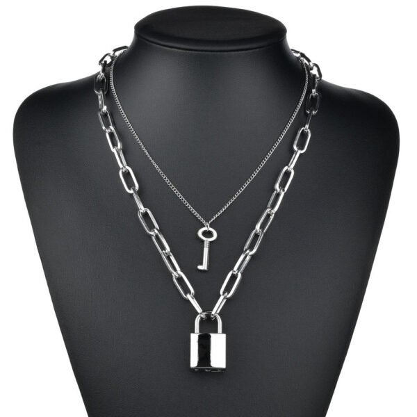 Padlock & Key Pendant Necklace – Romantic Lock Necklace for Couples