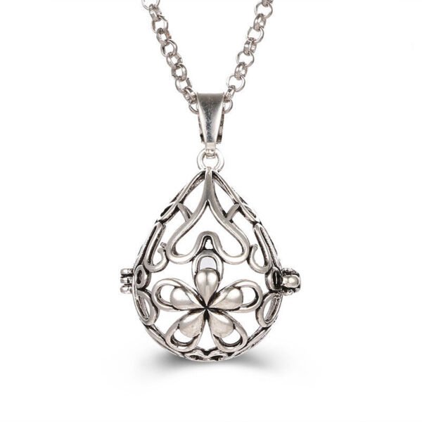 Aromatherapy Zircon Cage Necklace - Essential Oil Diffuser Pendant