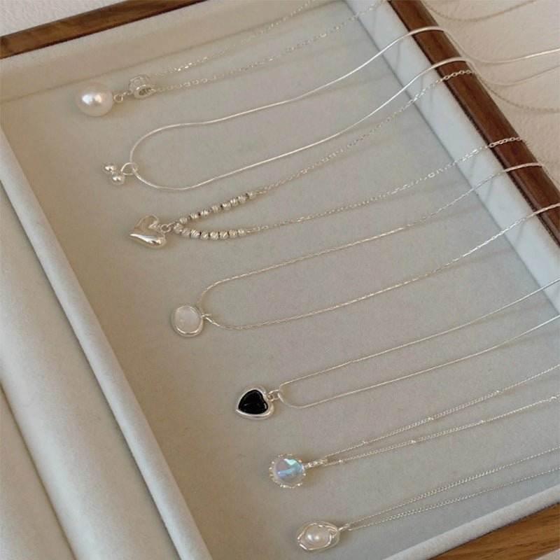 Pearl Love Clavicle Necklace – Elegant Chain for Women