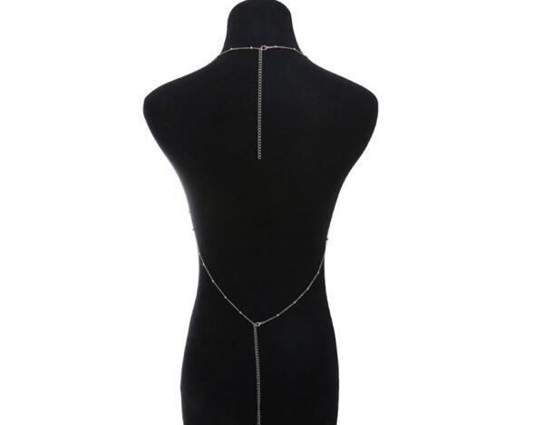 Tassel Body Chain Necklace – Crystal Chest Chain for Women