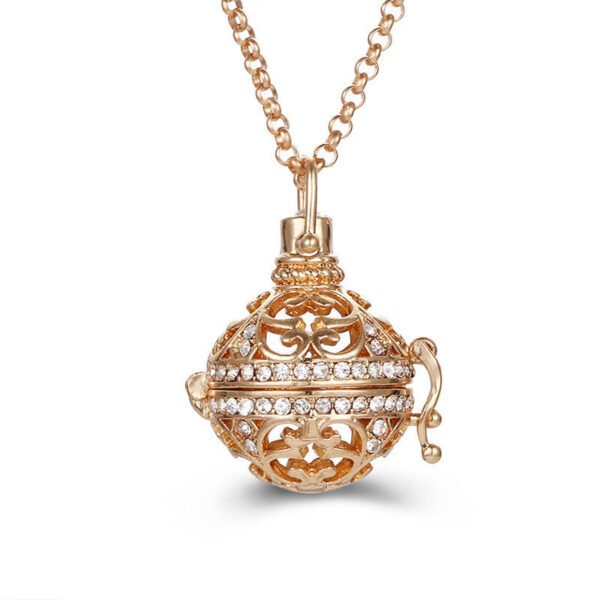 Aromatherapy Zircon Cage Necklace - Essential Oil Diffuser Pendant